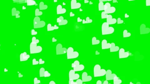 Green background with moving heart shape Stock Footage 113124891