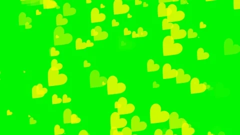 Green background with moving heart shape Stock Footage 113128638