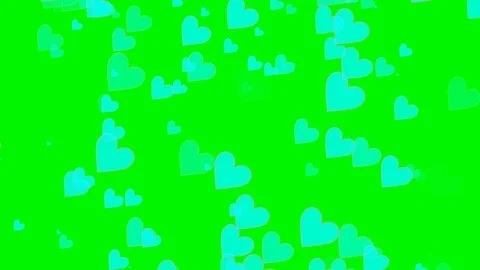 Green background with moving heart shape Stock Footage 113269130