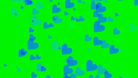 Green background with moving heart shape Stock Footage 113270964