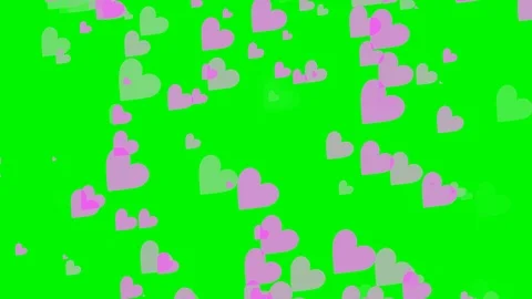 Green background with moving heart shape Stock Footage 113273241