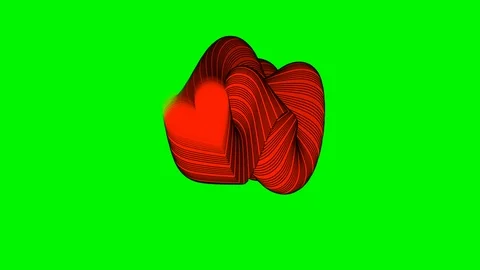 Green background with moving heart shape Video stock 115459901