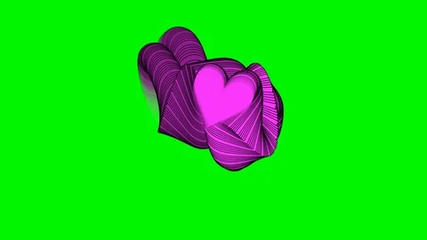 Green background with moving heart shape Stock Footage 115465994