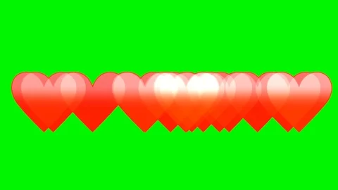 Green background with moving heart shape Stock Footage 119188790