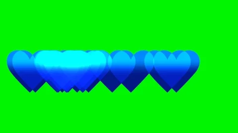 Green background with moving heart shape Stock Footage 119189485