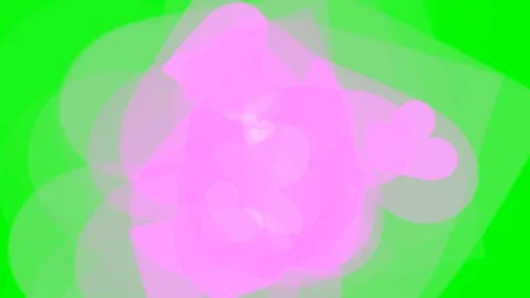 Green background with moving heart shape Stock Footage 121071669