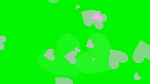 Green background with moving heart shape Stock Footage 121072055
