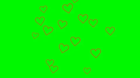 Green background with moving heart shape lines Stock Footage 123620651