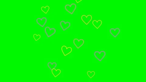 Green background with moving heart shape lines Stock Footage 123620771