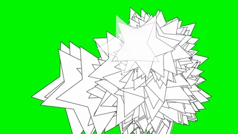 Green background with moving star lines Stock Footage 109073446