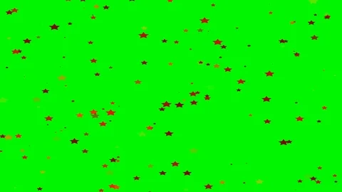 Green background with moving stars Stock Footage 104639747