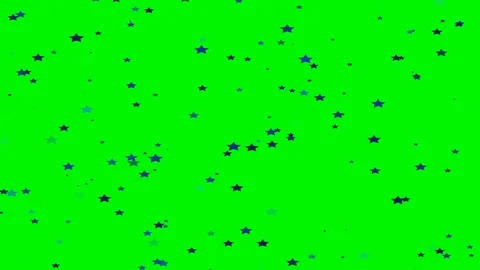 Green background with moving stars Stock Footage 104640475