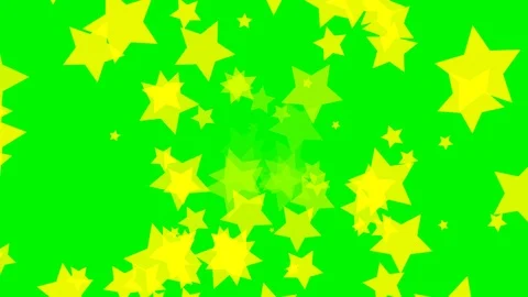 Green background with moving stars Stock Footage 105766497