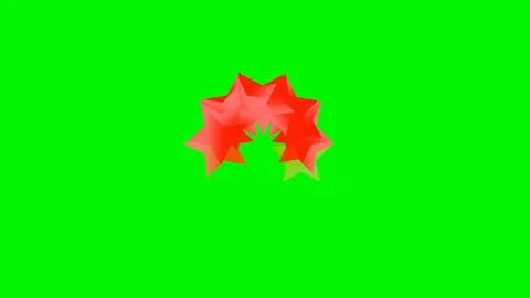 Green background with moving stars Video stock 107290571