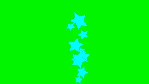 Green background with moving stars Stock Footage 108287723
