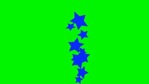 Green background with moving stars Stock Footage 108287960