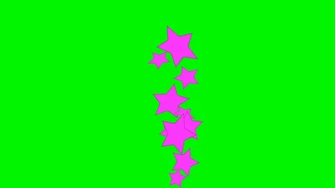 Green background with moving stars Stock Footage 108288210