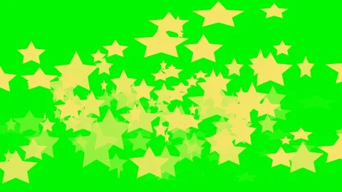 Green background with moving stars Stock Footage 108415490