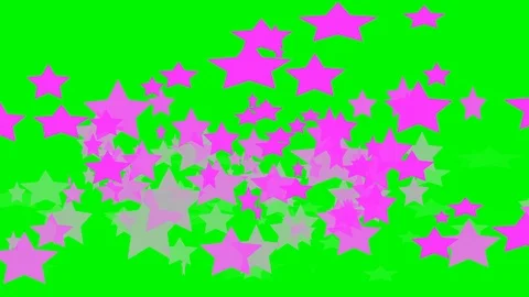 Green background with moving stars Stock Footage 108418009