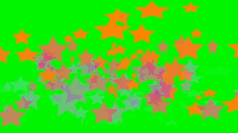 Green background with moving stars Stock Footage 108419465