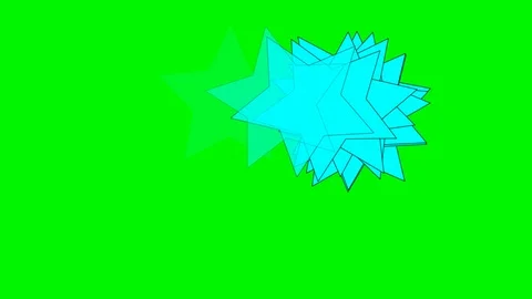 Green background with moving stars Video stock 109075422