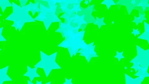 Green background with moving stars Stock Footage 112164957