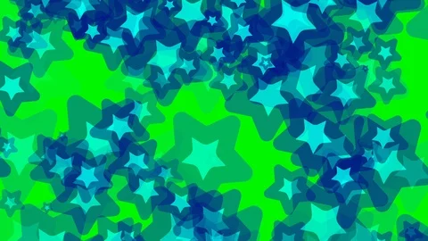 Green background with moving stars Video stock 113535237