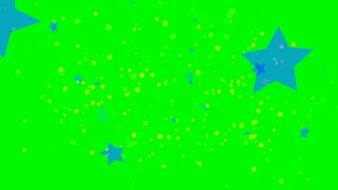 Green background with moving stars Video stock 122552857