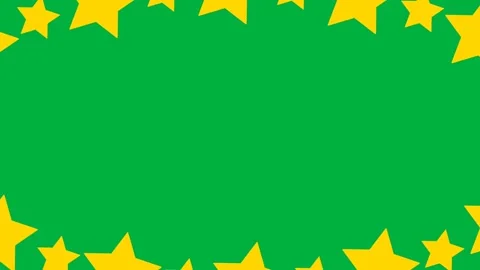 Green Background with Moving Stars at the Top and Bottom Stock Footage 323144355