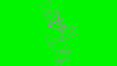 Green background with moving triangle lines Stock Footage 105835396