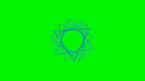 Green background with moving triangle lines Stock Footage 114106421