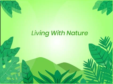Green background with natural foliage Stock Illustration