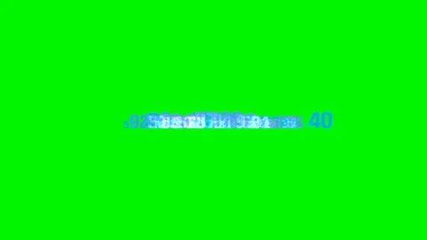 Green background with numbers random motion Stock Footage 104837308