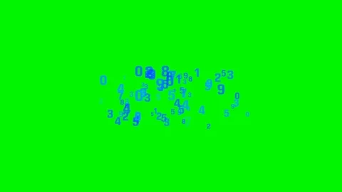Green background with numbers random motion Stock Footage 104837683