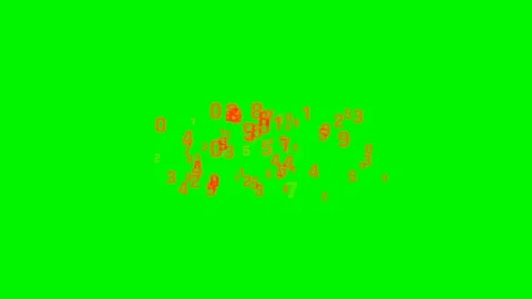 Green background with numbers random motion Stock Footage 104837842