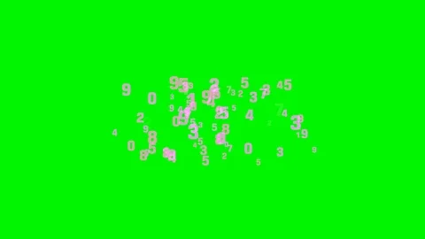 Green background with numbers random motion Stock Footage 104838018