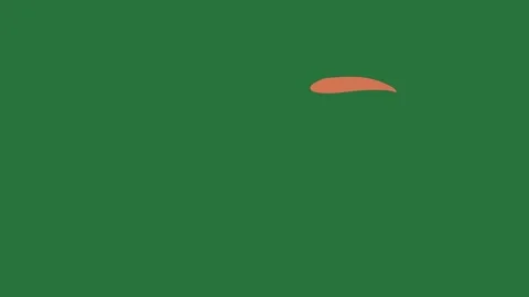 A green background with an orange sun and green screen animated chromakey Video stock 335122458