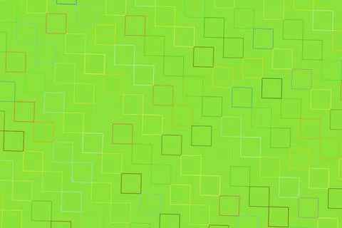 Green background with overlapping square pattern design Foto stock