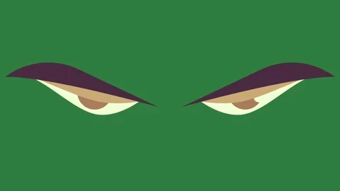 A green background with pair of eyes and an image monster ' s green screen Видео 335090502
