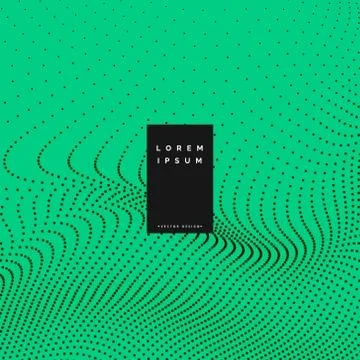 Green background with particle effect vector illustration Stock Illustration