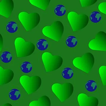 Green background, pattern.World Environment Day. Stock Illustration