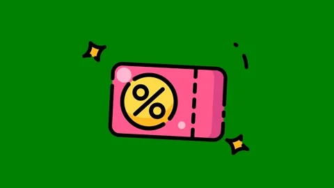 Green background pink book yellow clock phone number 9 green screen animated 動画素材 314063712