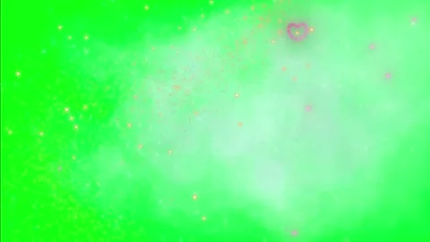 Green background with pink hearts Video stock 338221852