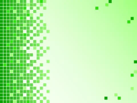 Green background with pixels Stock Illustration