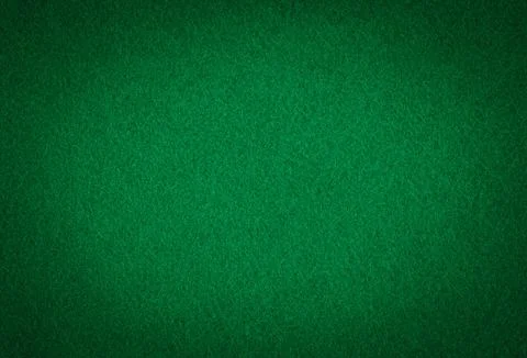 Green background poker game table top view Foto stock