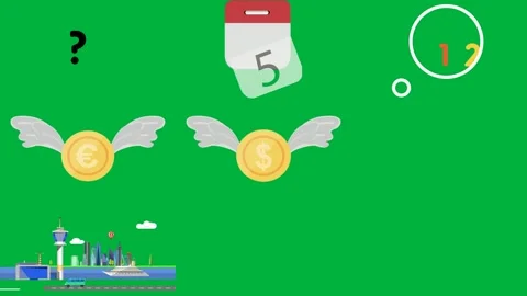 Green background question marks it red white calendar icon screen gold. Stock Footage 310563194