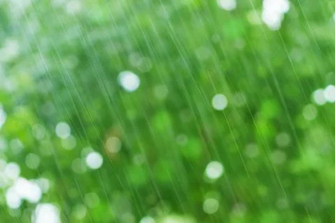Green background: raindrops Foto stock