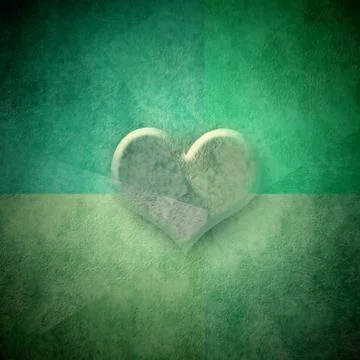 Green background romantic card,copy space Stock Illustration