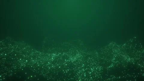 Green background of scattered particles Video stock 284469439