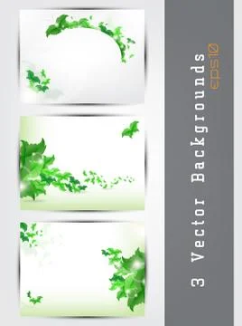 Green background set 스톡 일러스트